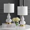Jonathan Y Anya 20.5" Mini Glass Table Lamp, Black/White, 2PK JYL1028D-SET2 - alternate 2