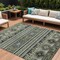 Homeroots 9' X 12' Fern Green Taupe And Ivory Tribal Washable Indoor Outdoor Area Rug 615414 - alternate 1