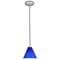 Access Lighting Martini, LED Pendant, Brushed Steel Finish, Cobalt Glass 28004-3R-BS/COB - alternate 1