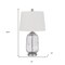 Homeroots 24" Nickel Metal Cylinder Table Lamp With White Empire Shade 524732 - alternate 3