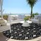 Homeroots 8' Black And Ivory Round Geometric Washable Indoor Outdoor Area Rug 596005 - alternate 2