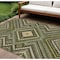 Homeroots 10' X 14' Olive Green Gray And Ivory Tribal Washable Indoor Outdoor Area Rug 598147 - alternate 1