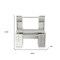 Homeroots 49" White Computer Desk With Three Drawers 249812 - alternate 2