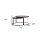 Homeroots Set of Two 32" Gray And Black Concrete And Metal Round Nested Coffee Tables 520635 - alternate 3