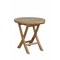 Homeroots 20" Natural Rounded Solid Wood Folding Outdoor Side Table 554936 - alternate 2