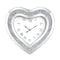 Homeroots 27" Silver Faux Crystal And Mirrored Glass Silent Analog Heart Wall Clock 635638 - alternate 1