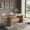 Homeroots 79" Natural Solid Wood Double Pedestal Base Oval Dining Table 721113 - alternate 3