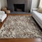 Homeroots 8' X 10' Brown Beige And Gray Abstract Washable Indoor Outdoor Area Rug 600279 - alternate 2