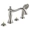Delta Faucet Deck-Mount with Diverter Tub Filler Faucet, 4-hole 8-16" installation, Stainless T4797-SSLHP - alternate 2