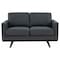 Leisuremod Chester Modern Leather Loveseat with Birch Wood Base, Grey CS58GR-L - alternate 3