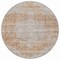Homeroots 8' Copper And Beige Round Floral Washable Indoor Outdoor Area Rug 605081 - alternate 3