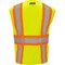 Ironwear Polyester Safety Vest Class 2  w/ Zipper & 2in Reflective Tape, Lime/7X-Large 1287-LZ-9B-7XLG - alternate 2
