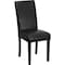 Flash Furniture Contemporary Parsons Chair, Black Seat, Black Back, 16 W 19" L 39 H BT-350-BK-LEA-023-GG - alternate 1