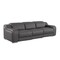Homeroots 103" Dark Gray Italian Leather Reclining USB Sofa 632876 - alternate 3