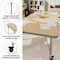 Flash Furniture Commercial Adjustable Height Rectangular Activity Table - Locking Casters-LT NAT XU-A3072-REC-LTNAT-T-P-CAS-GG - alternate 2