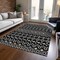 Homeroots 3' X 5' Black Ivory And Blue Geometric Washable Indoor Outdoor Area Rug 612172 - alternate 2