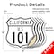 Signmission California Route Marker Shield Sign Us 1, 4 inch X 4 inch, Vinyl Decal, 5PK SHI-D-5PACK-4-370 - alternate 3