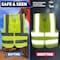 Neiko Mesh Safety Vest, High Visibility Vest, Reflective Strips, Zipper Front, Reflective Vest Small 54076A - alternate 2