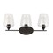 Jonathan Y Jayne 23" 3-Light Iron/Seeded Glass Cottage Rustic LED Vanity Light, Oil Rubbed Bronze JYL7547A - alternate 3