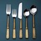 Homeroots Matte Gold Stainless Steel Five Piece Hand Forged Place Setting 568828 - alternate 3