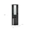 Homeroots 75" Smoky Black Wood Corner Bar Cabinet With Two Doors 546433 - alternate 2
