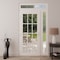 Vdomdoors Front Exterior Prehung Metal-Plastic Door Clear Glass / MANUX 8355 White Silk / Office Commercial a MANUX8355EXD-WS-W36+14xH80+14-RH-I - alternate 2