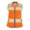 Dome75 Safety Vest, Polyester, Reinforced Front Zipper Closure Closure, HiVis Orange/HiVis Yellow Contrast OV6123W - alternate 2