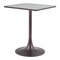 Homeroots 24" Gray Wood and Steel Faux Terrazzo Pedestal Base Square Dining Table 572244 - alternate 1