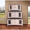 Homeroots 70" White Solid Wood Cabinet Enclosed Storage Distressed TV Stand 528706 - alternate 2