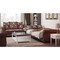 Homeroots 95" Brown Chenille Convertible Futon Sleeper Sofa And Toss Pillows With Storage 607081 - alternate 3