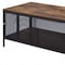 Homeroots 41" Brown and Black Wood And Metal Frame Coffee Table With Shelf 490514 - alternate 2