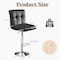 Simple Deluxe Bar Stools Set of 2, PU Leather Adjustable Swivel Barstools, Armless Adjustable Kitchen Counter Hei 3A88CHAIR8100BLK02 - alternate 2
