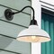 Jonathan Y Aurora 12.3 in. 1-Light Farmhouse Industrial Iron LED Gooseneck Arm Outdoor Sconce, White JYL7613A - alternate 3
