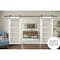 Sartodoors Sturdy Double Barn Door with White 60x84 (2* 30x84) Solid Core Modern Interior QUADRO4522DB-WS-6084 - alternate 1