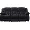 Homeroots 88" Black Upholstered Reclining USB Sofa With Toss Pillow 559209 - alternate 2