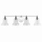 Jonathan Y Manhattan Vintage 35.5 in. 4-Light Metal/Glass Industrial Rustic LED Vanity, Chrome JYL3547B - alternate 3