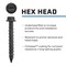 Tapcon 1/4 x 1-1/4 in Black Hex Head Concrete Anchors Corrosion Resistant Climaseal Coating, , 8PK 24111 - alternate 2