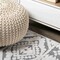 Jonathan Y Citta High-Low Pile Mediterranean Tile White/Black 2 ft. x 8 ft. Indoor/Outdoor Runner Rug SBH102B-28 - alternate 4