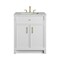 James Martin Vanities Bellshire 30" Single Vanity, Bright White w/ 3 CM Ethereal Noctis Silestone Top 660-V30-BW-3ENC - alternate 1