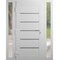 Vdomdoors Front Exterior Prehung Metal-Plastic Door, Manux 8415 White Silk, 2 Side Sidelite Transoms, Office MANUX8415EXD-WS-W16+36+16xH80-RH - alternate 1