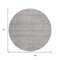 Homeroots 8' Linen And Gray Round Striped Washable Indoor Outdoor Area Rug 615670 - alternate 2
