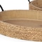 Homeroots Set of Two Brown Jute Hand Finished Oval Vanity Tray With Handles 731279 - alternate 3