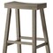 Homeroots 31" Cool Gray Solid Wood Backless Bar Height Bar Chair 632463 - alternate 2