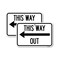 Signmission This Way Out Left Arrow, 18'' X 24'' 2 Signs, Heavy Gauge Aluminum, 2PK A-1824-2PACK-24513 - alternate 1
