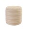 Homeroots 20in Orange Polyester Round Striped Indoor Outdoor Pouf Ottoman 517436 - alternate 3