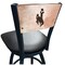 Holland Bar Stool Co 36" Blk Wrinkle Wyoming Swivel Bar Stool, Laser Engraved Back L03836BWMedMplAWymngBlkVinyl - alternate 1