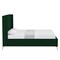 Homeroots Green Velvet Upholstered Full Bed Frame 544936 - alternate 3