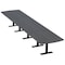 Skutchi Designs 20ft Arc Rectangle Conference Table With Power | Harmony Series | 20 Person Meeting Room Table HAR-AREC-48X240-T.BK-WA7949-NA - alternate 1