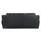 Homeroots 85" Black Leather Sofa With Silver Legs 329475 - alternate 5