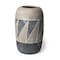 Homeroots 15" Brown And Gray Geometric Cylinder Ceramic Table Vase 380397 - alternate 1